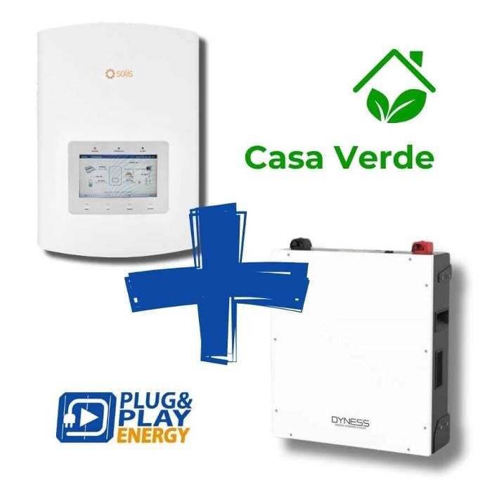 Kit PROMO Casa Verde Solis EH1P3K con meter y Wifi/eth + Dyness DL5.0C